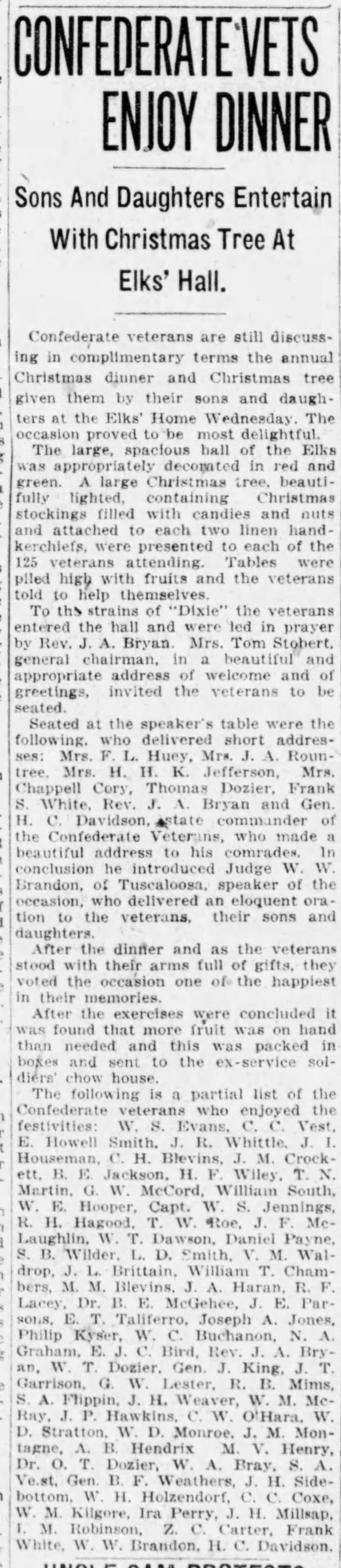 Confederate Vets Enjoy Dinner